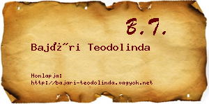 Bajári Teodolinda névjegykártya